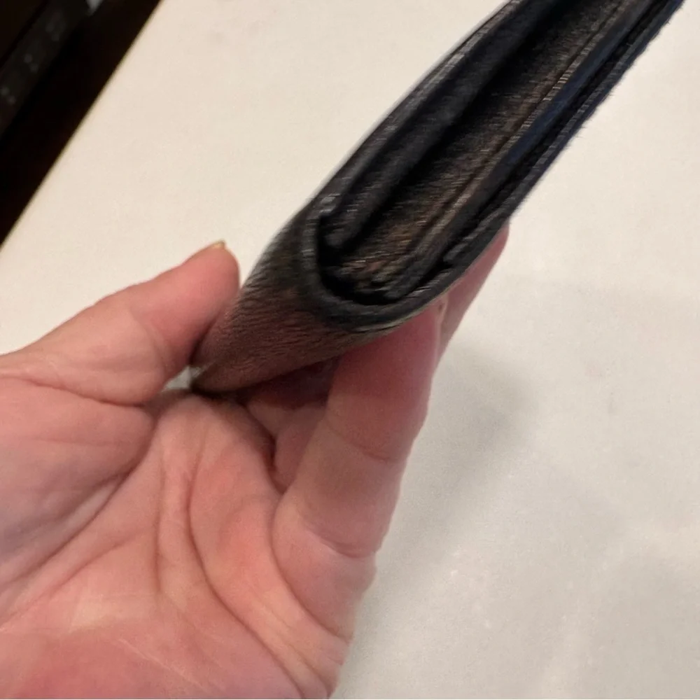 dunhill Black Leather Men's / Women’s Bi-Fold Long Wallet
